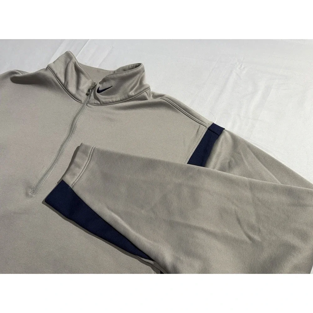 Nike Therma-Fit Golf Standard‎ 1/4 Zip Long Sleeve Pullover Navy Gray Men's XL
